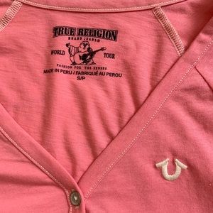True religion brand pink shirt